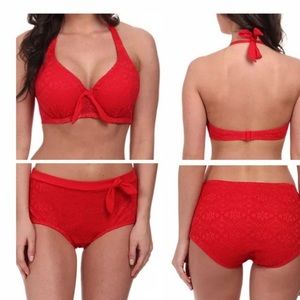 NWOT $84 CHRISTIN MICHAELS 36 C TOP & LARGE BOTTOMS.  GORGEOUS COLOR